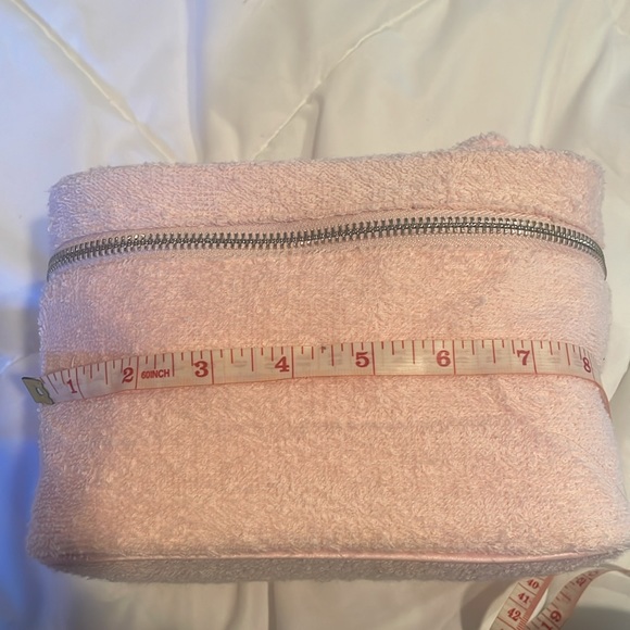 NWT MACYS π terry train case link bath/makeup accessory interior pockets pretty - Picture 8 of 14